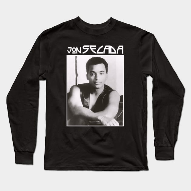 Jon Secada Pop Rock Latin Original 1990s Long Sleeve T-Shirt by RafelagibsArt